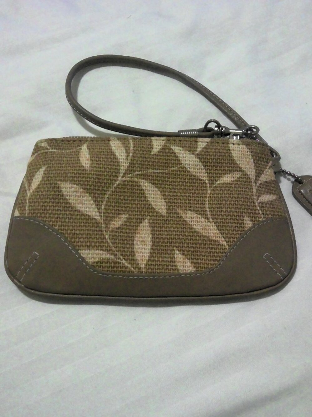 MARMI Leaf Print Leather Trim Wallet